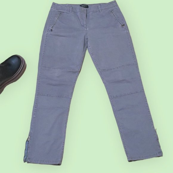 Talbots Pants - 🍑Talbots Faded Gray Chinos Modern Cut Zip Ankle Zip Pockets Size 9 C276
